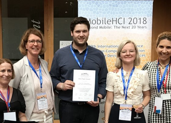 Best paper awards at MobileHCI 2018